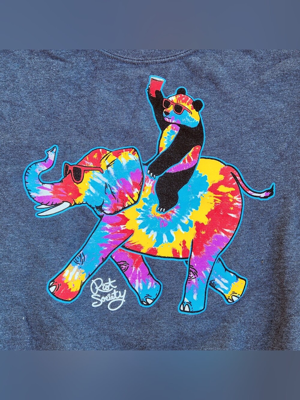 Riot Society Psychedelic Panda And Elephant Sweatshirt